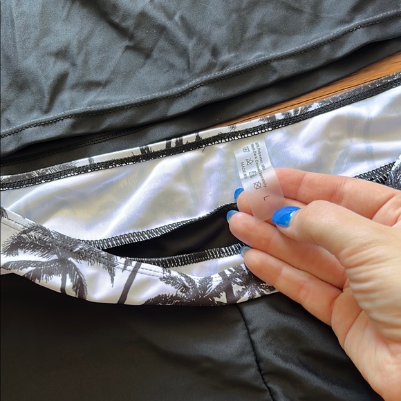 Source Unknown Black and White Palm Tree Swim Set - Picture 2 of 4